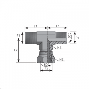 Branch Tee Male BSPP – swivel female BSPP. (TMG..FGG..P)